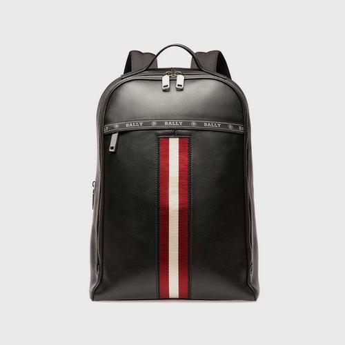 BALLY Hassel Leather Backpack In Black