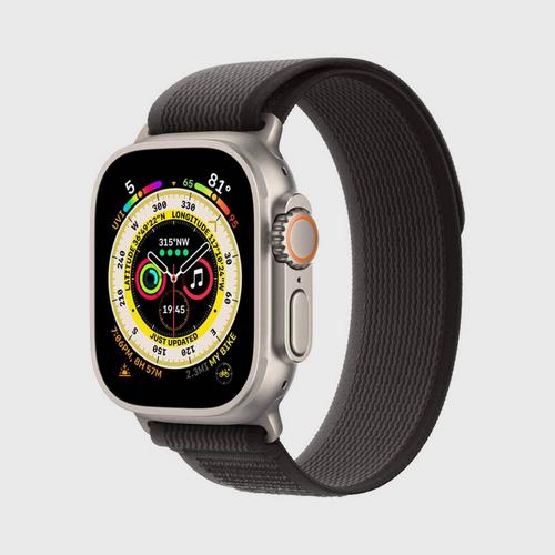 APPLE Watch Ultra Titanium Case with  Black/Gray Trail Loop (S/M)
