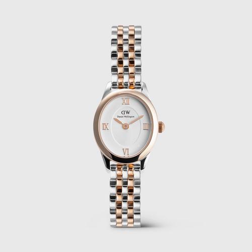 Daniel Wellington Ophelia Mini 25.5x22 双色白色链节玫瑰金/银色