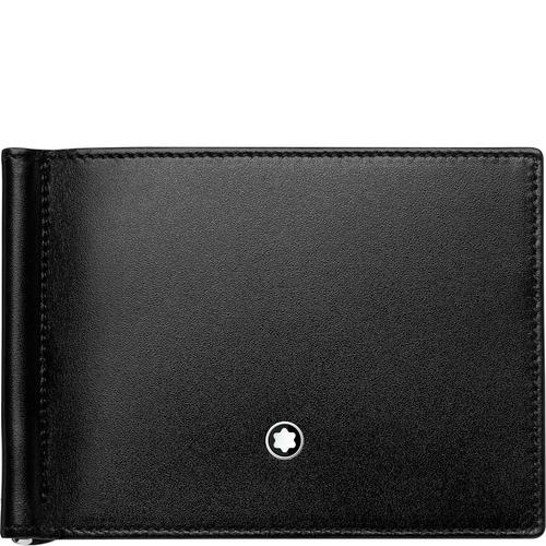 MONTBLANC Meisterstück Wallet 6cc with money clip- Black/Blue