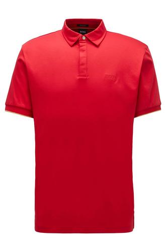 服装HUGO BOSS Pleins 45 Men's Polo Shit (Red) Size M