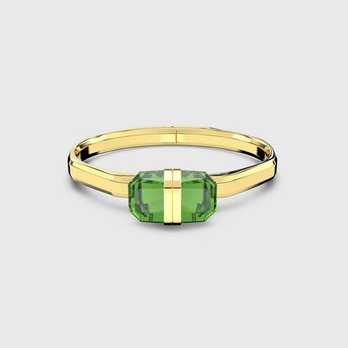 施华洛世 SWAROVSKI  Lucent bangle Magnetic, Green, Gold-tone finish  - Size M
