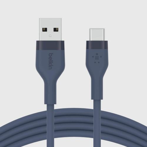 Belkin Silicone Flex Sync and Charge USB-A to USB-C Cable * 1 Meter - Blue