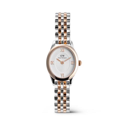 Daniel Wellington Ophelia Mini 25.5x22 双色白色链节玫瑰金/银色