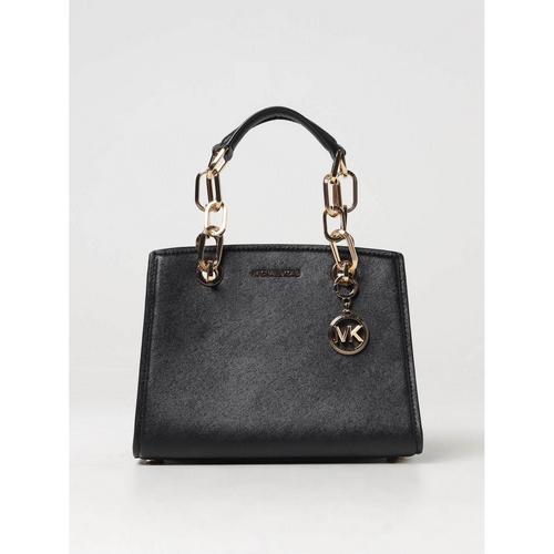 MICHAEL KORS Cynthia Small Signature Logo SatchelBLACK