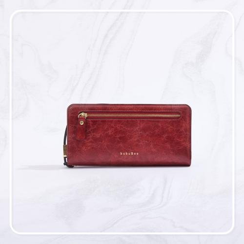 BUBUBEE FUNCTIONAL LONG WALLET(RED) W20 x H10 x D3.5 CMS