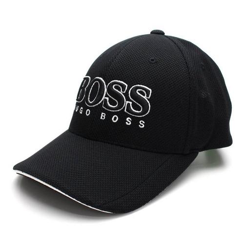 服装HUGO BOSS Logo-Embroidered Cap In Stretch Piqué (Black)