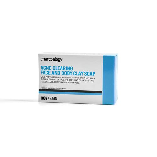 Charcoalogy ACNE CLEARING CLAY SOAP 100G. 