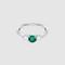SWAROVSKI Attract Trilogy Round Ring, Green, Rhodium plating - Size 55