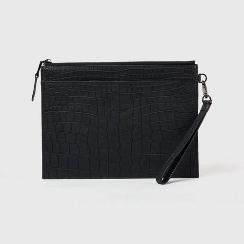 Longlai Crocodile Medium Pack Pouches Black Colour