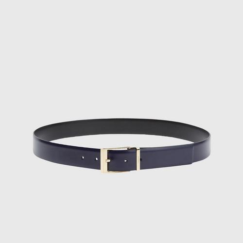 SALVATORE FERRAGAMOM.BELT DOUBLE ADJUSTABLE/BLUE SIZE 105