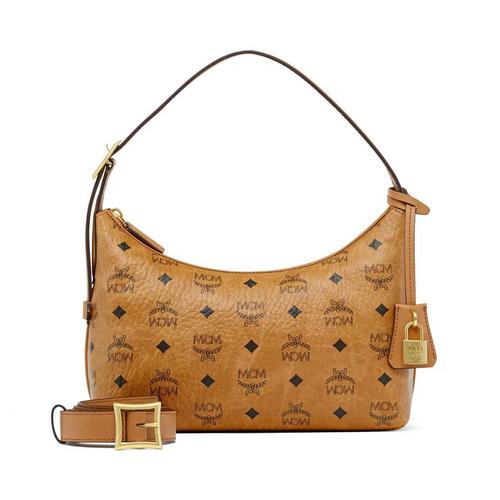 MCM Aren小号Hobo包 干邑棕