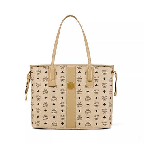 MCM Liz Visetos米色托特包