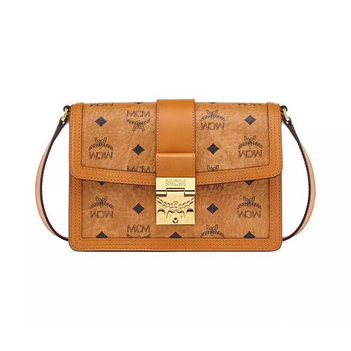 MCM Tracy Visetos干邑色单肩包