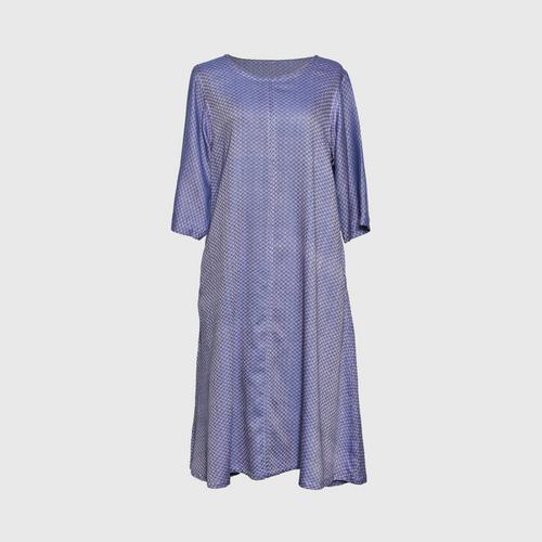 TAYWA - Handwoven cotton dress Free size Blue