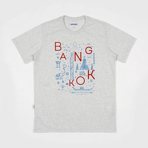 MAHANAKHON Bangkok Line Art T-shirt Grey - S