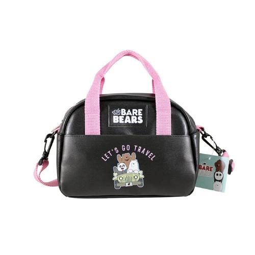 WE BARE BEARS Shoulder Bag "Let's Go Travel" - Black/Pink