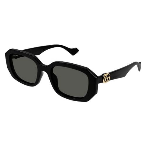古驰 GUCCI (太陽眼鏡) GG1535S SHINY BLACK/SOLID GREY SIZE 54