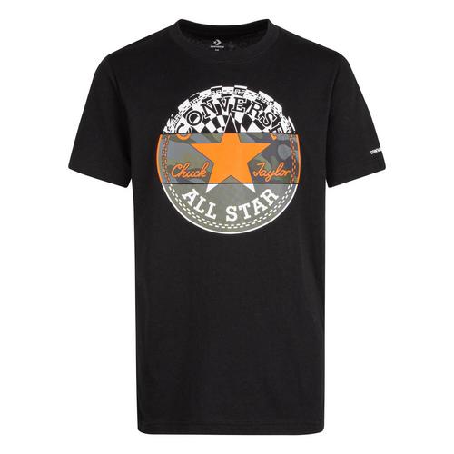 CONVERSE (ROOKIE USA) Split CTP GFX T-Shirt - Black Size S
