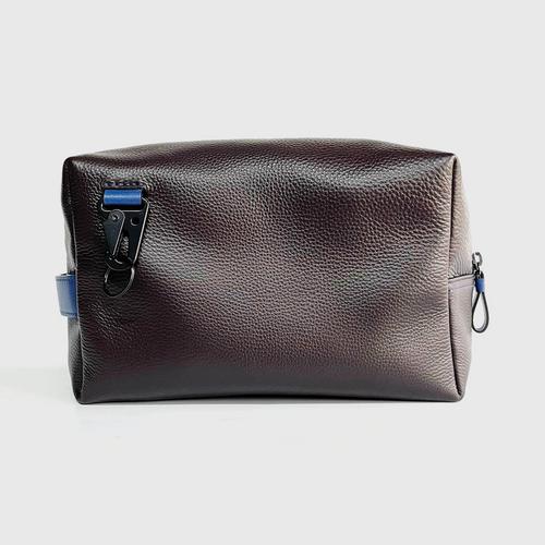 CONTAINER Berlib Leather Washbag - Chocolate