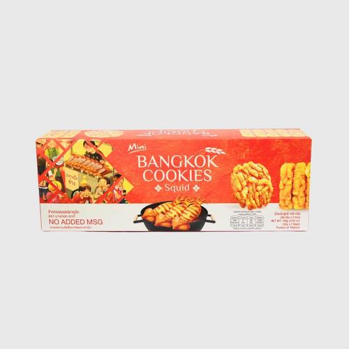 bangkok cookies曼谷小厨炭烧鱿鱼味米饼100g