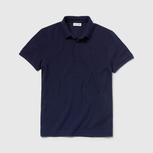 法国鳄鱼 LACOSTE 男式巴黎常规合身弹力棉Polo衫 Piqué (海军蓝) - 5码