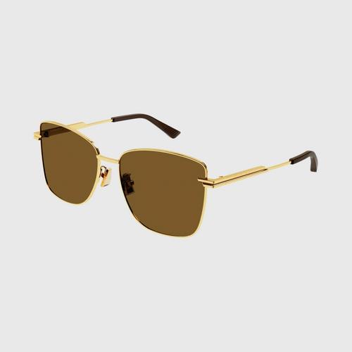 BOTTEGA VENETA LIGHT RIBB FN SIZE 57 ADV SS23 METAL GOLD-GOLD-BROWN BV1237S