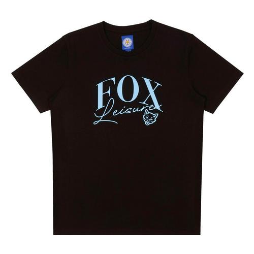Leicester City Football Club T-Shirt Fox Leisure Black Colour Size S