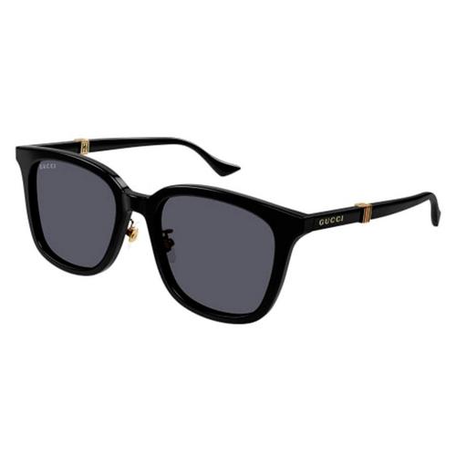 古驰 GUCCI (太陽眼鏡) GG1498SK SHINY SOLID BLACK/SOLID GREY SIZE 54