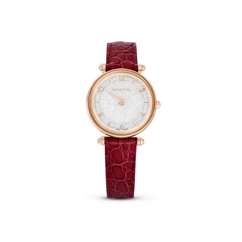 施华洛世 SWAROVSKI (手表 ) Crystalline Wonder watch, Swiss Made, Leather
strap, Red, Rose gold-tone finish