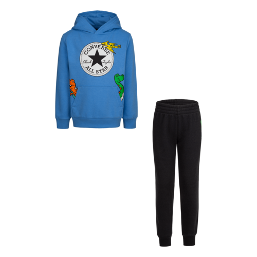 CONVERSE  Dino Chuck Patch Hoodie and Joggers Set - Boys 2T