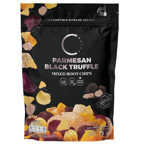 CRUFF PARMESAN BLACK TRUFFLE 75G.