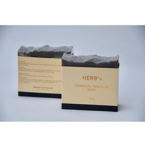 HERB's Charcoal Pink Clay Soap 100 g.