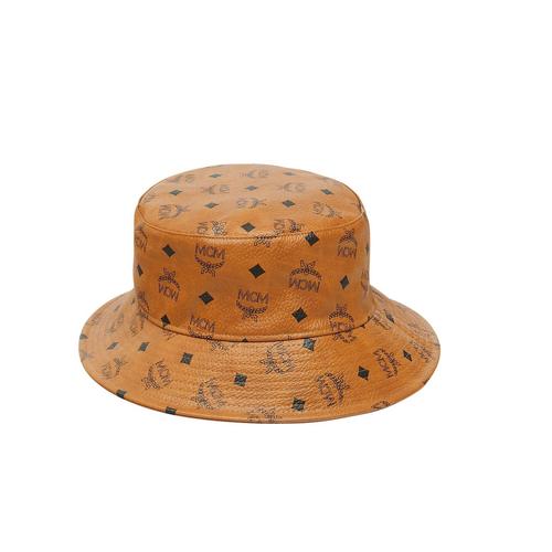 MCM Bucket Hat in Visetos - Cognac