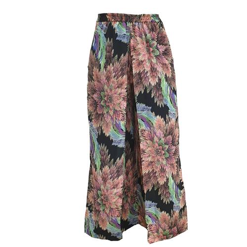 WATER SCENT WIDE LEG PANTS FLORAL ART (Free Size)