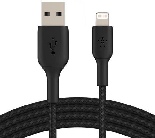 Belkin Braided 12W USB-A to Lightning Cable 2M-Black