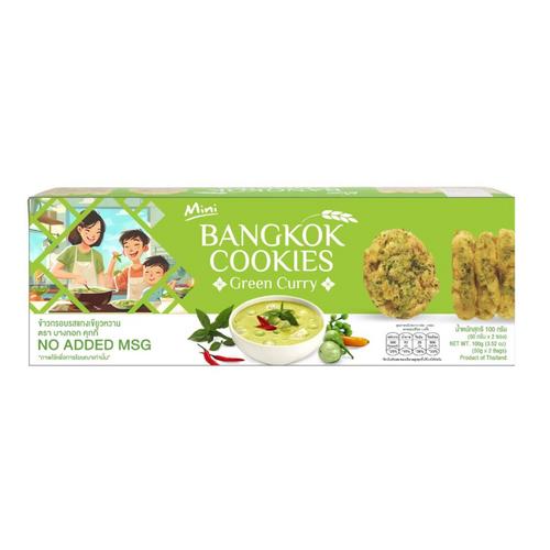 BANGKOK COOKIES绿咖喱味香米米饼100g