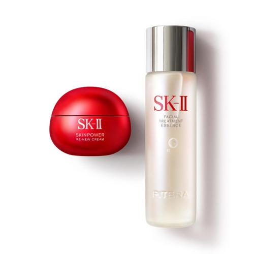 SK-II® 护肤精华露与肌底赋能焕颜精华霜套装