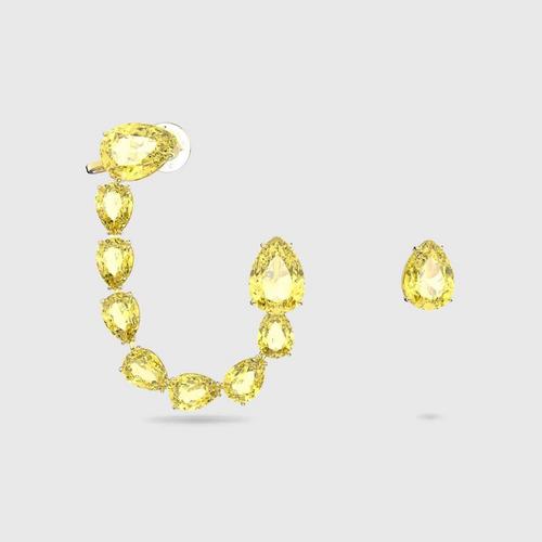 SWAROVSKI Millenia Ear Cuff Set, Asymmetrical, Yellow, Gold-Tone Plated