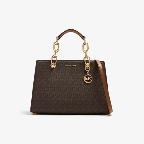 MICHAEL KORS S24 CYNTHIA MD-SATCHEL BROWN/ACRN