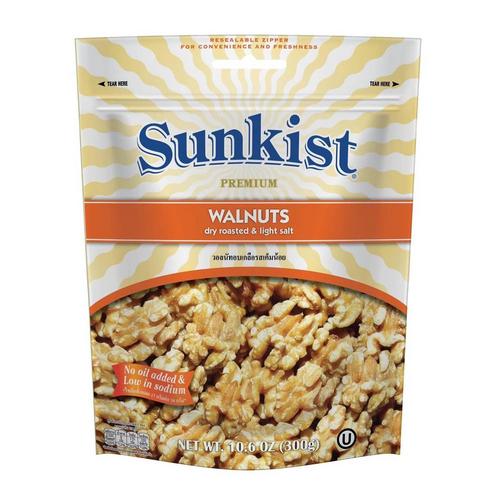 SUNKIST DRY ROASTED&LIGHT SALT WALNUTS 300 G.