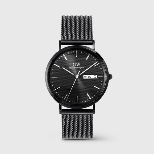 Daniel Wellington Classic 40 日期显示玛瑙黑表盘黑色
