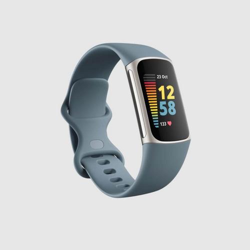 Fitbit Charge 5 Fitness Tracker with Built-in GPS - Steel Blue /
Platinum Stainless Steel