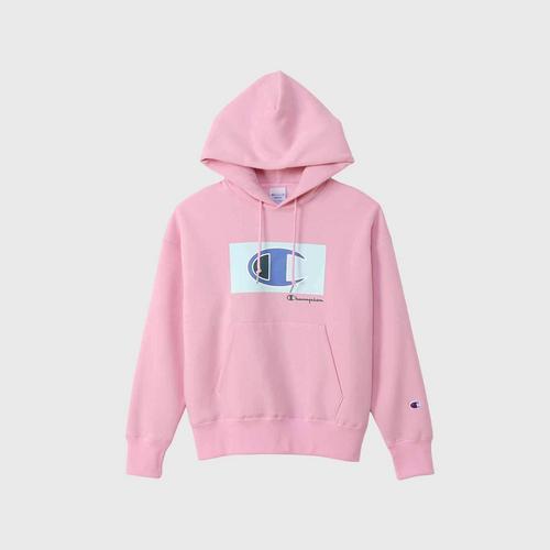 CHAMPION Hooded Sweatshirt CW-V104-923 - Light Pink M