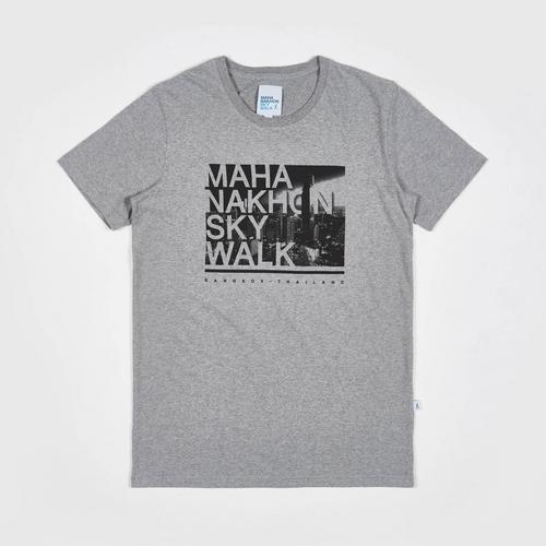 Mahanakhon SkyWalk Cotton T-Shirt City View Grey S