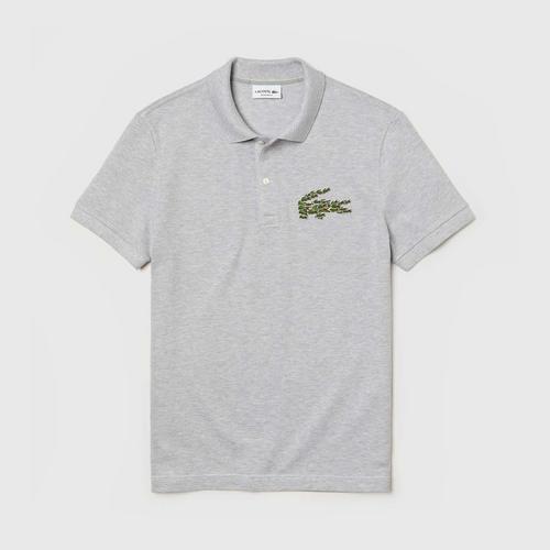 LACOSTE Men's Regular Fit Multi Croc Badge Cotton Piqué Polo Shirt (Grey
Chine) - Size 2 (XS)