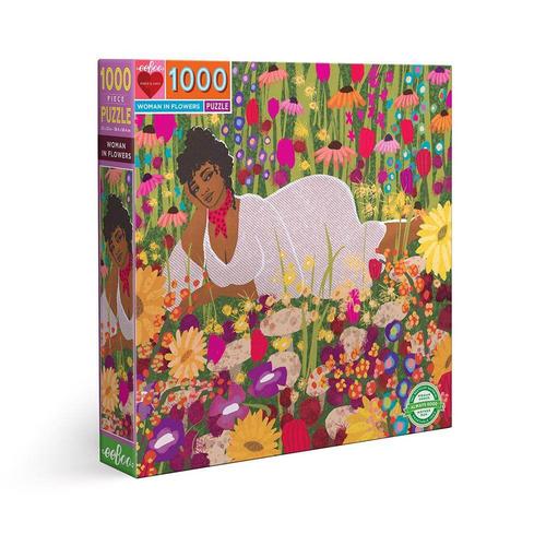 EEBOO - Woman in Flowers 1000 Pc Sq Puzzle