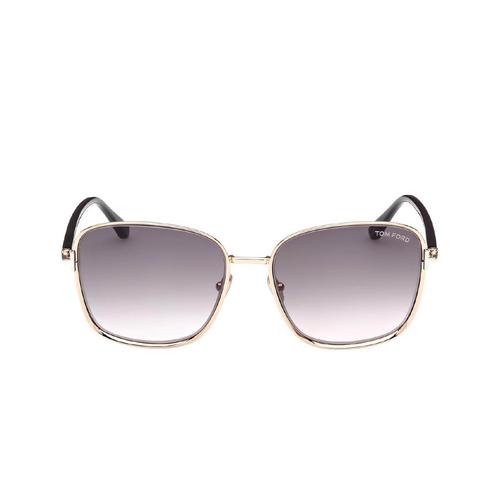 TOMFORD FT1029 SHINY ROSE GOLD FRAME AND SMOKE LENS  Size 57
