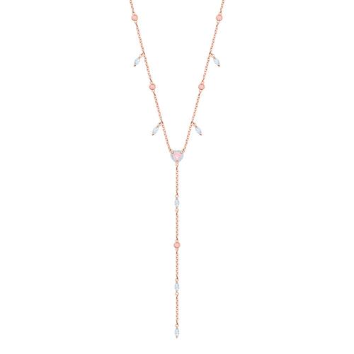 SWAROVSKI One Y Necklace, Multi-colored, Rose-gold tone plated