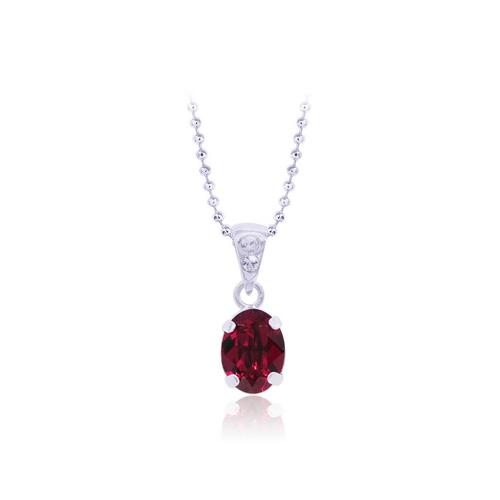 12VICTORY Ruby Oval Necklace